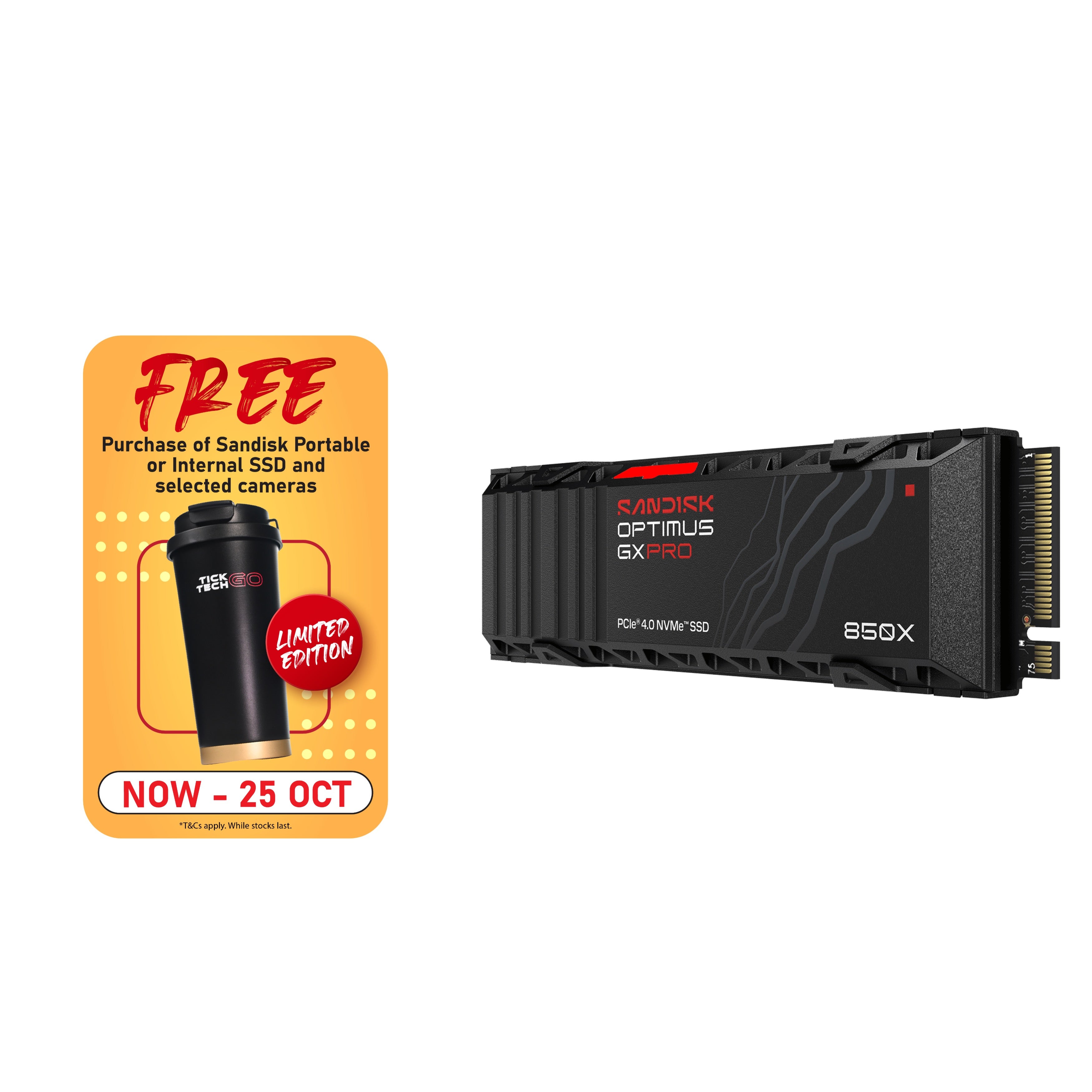 SANDISK Optimus™ GX PRO 850X NVMe™ SSD with Heatsink (1TB/ 2TB/ 4TB/ 8TB)-Data Storage-futuromic